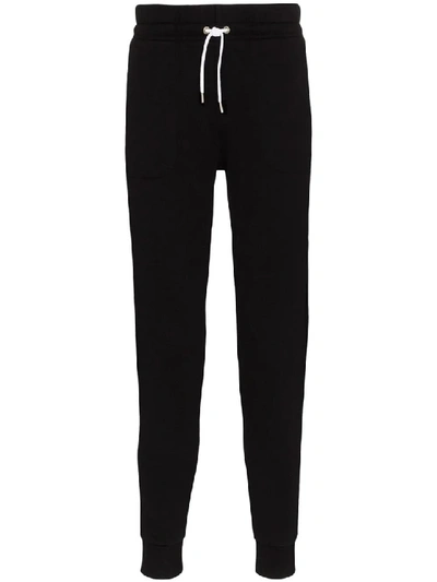 Shop Maison Kitsuné Tapered Leg Track Pants In Black