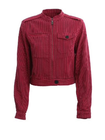 Shop Kenzo Fuchsia Cotton Outerwear Jacket In Red