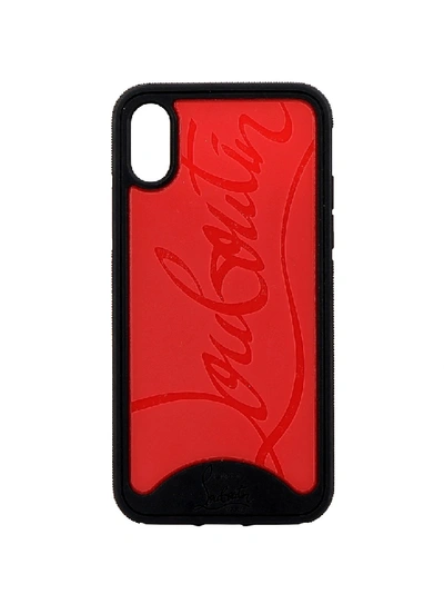 Shop Christian Louboutin Black/red Rubber Cover