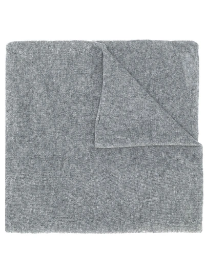 Shop Allude Fine Knit Scarf In Grey
