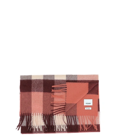 Shop Burberry Pink Cashmere Scarf