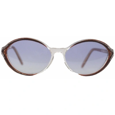 Shop Saint Laurent Vintage Oval Sunglasses Mod. Ikaria 56mm In White