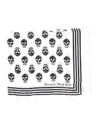 Shop Alexander Mcqueen White Modal Foulard