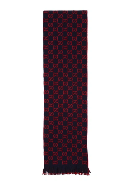 Shop Gucci Gg Red Wool Scarf