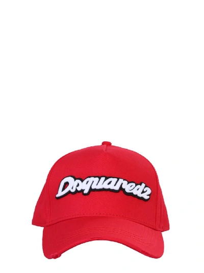 Shop Dsquared2 Red Cotton Hat