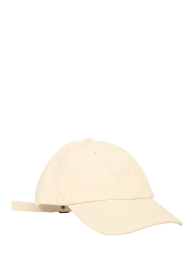 Shop A-cold-wall* White Cotton Hat In Neutrals