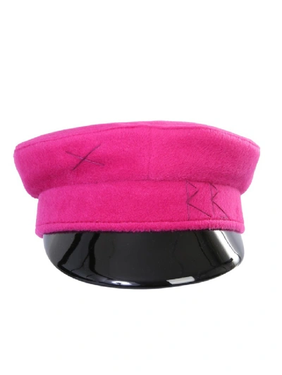 Shop Ruslan Baginskiy Baker Boy Fuchsia Wool Hat In Pink