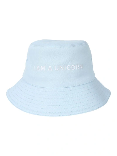 Shop Burberry I Am A Unicorn Bucket Hat In Blue