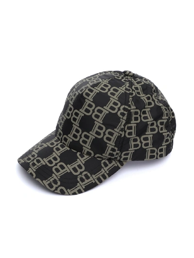 Shop Balmain Grey/black Nylon Hat