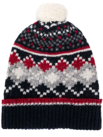Shop Thom Browne Seasonal Fair Isle Hat In Multicolor
