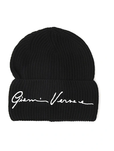 Shop Versace Black Wool Hat