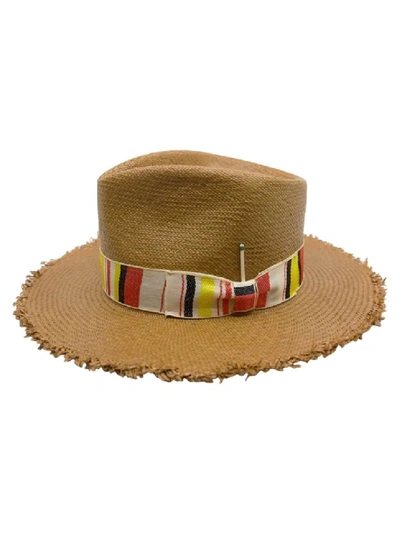 Shop Nick Fouquet Sonora Desert Straw Fedora Hat In Brown
