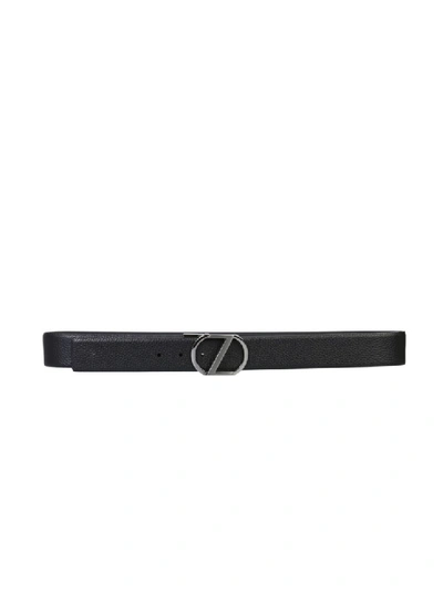 Shop Z Zegna Black Leather Belt
