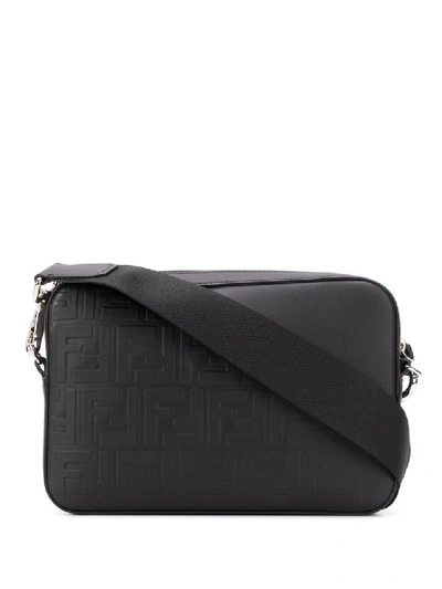 Shop Fendi Black Leather Messenger Bag