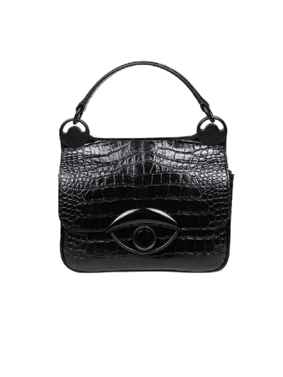 Shop Kenzo Black Leather Shoulder Bag