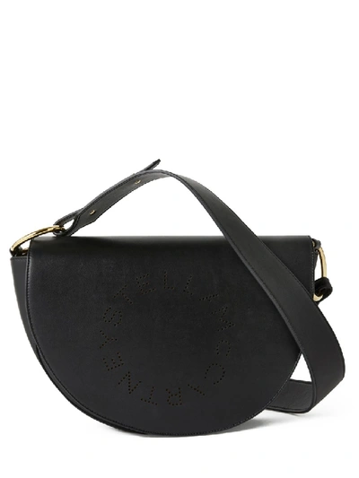 Shop Stella Mccartney Marlee Black Faux Leather Shoulder Bag