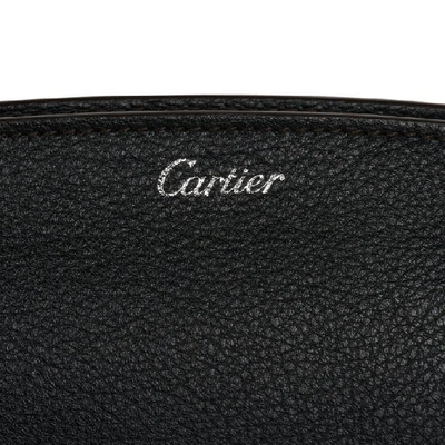 Shop Cartier C De  Bag Onyx Taurillon Leather Clutch In Black