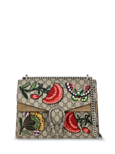 Shop Gucci Dionysus Fabric Shoulder Bag In Multicolor