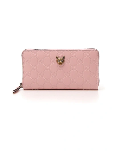 Shop Gucci Pink Leather Wallet