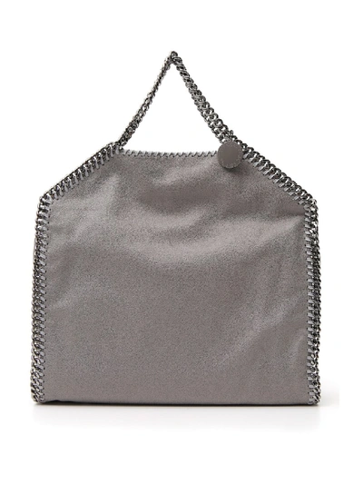 Shop Stella Mccartney Falabella Grey Faux Leather Handbag