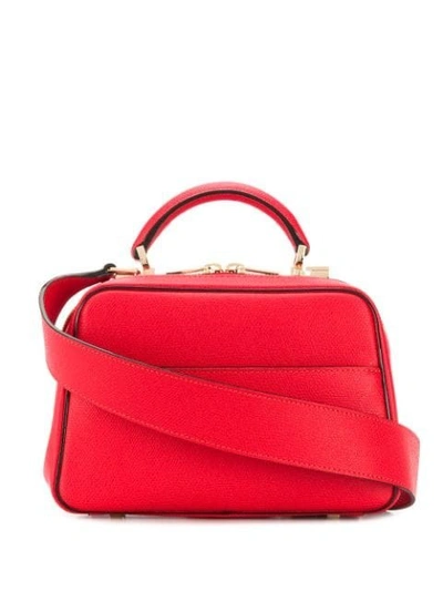 Shop Valextra Serie S Top Handle Bag In Red