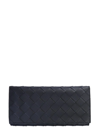 Shop Bottega Veneta Continental Black Leather Wallet
