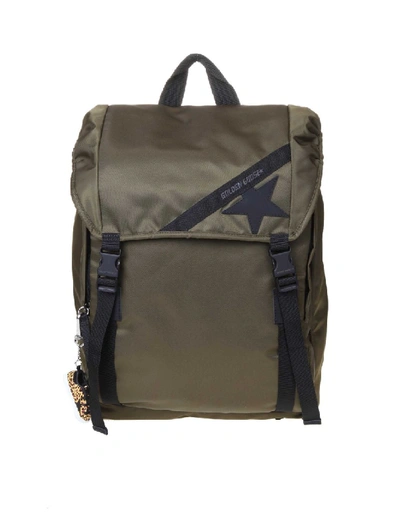 Shop Golden Goose Green Nylon Backpack