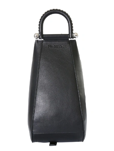 Shop Jw Anderson Wedge Small Black Leather Handbag