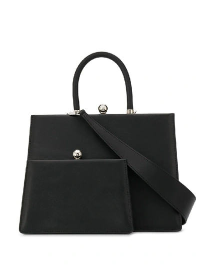 Shop Ratio Et Motus Twin Frame Top-handle Bag In Black