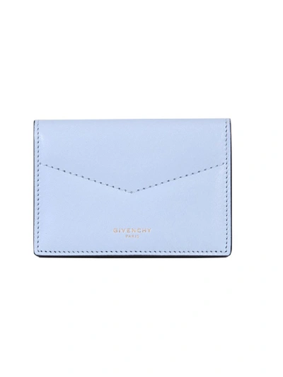 Shop Givenchy Light Blue Leather Wallet