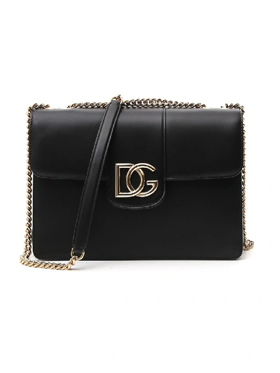 Shop Dolce & Gabbana Black Leather Shoulder Bag