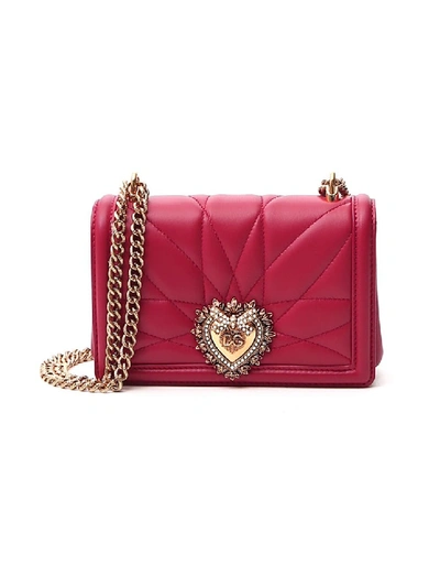 Shop Dolce & Gabbana Red Leather Shoulder Bag