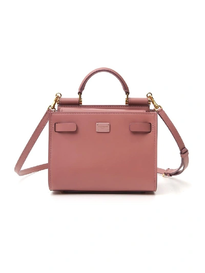 Shop Dolce & Gabbana Sicily Pink Leather Handbag