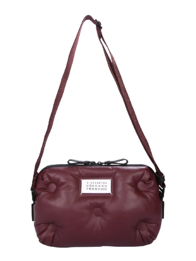 Shop Maison Margiela Glam Slam Burgundy Leather Shoulder Bag