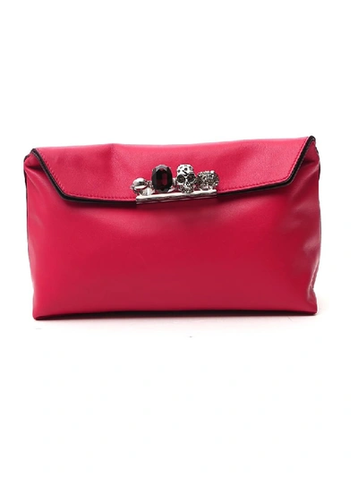 Shop Alexa Chung Red Leather Clutch