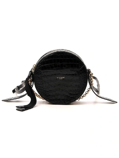 Shop Givenchy Eden Round Black Leather Shoulder Bag