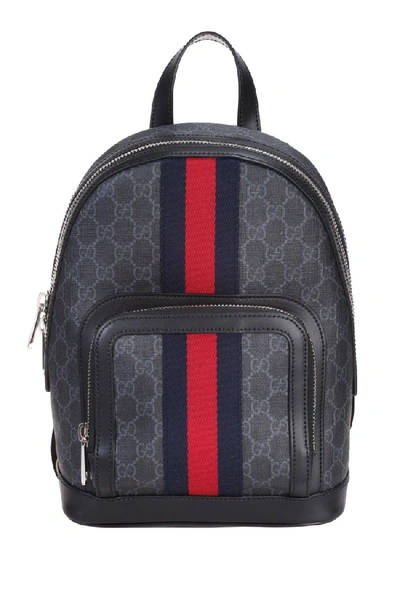 Shop Gucci Gg Supreme Black Fabric Backpack
