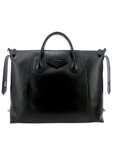 Shop Givenchy Antigona Soft Black Leather Tote