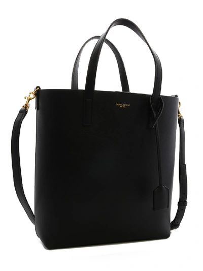 Shop Saint Laurent Black Leather Handbag