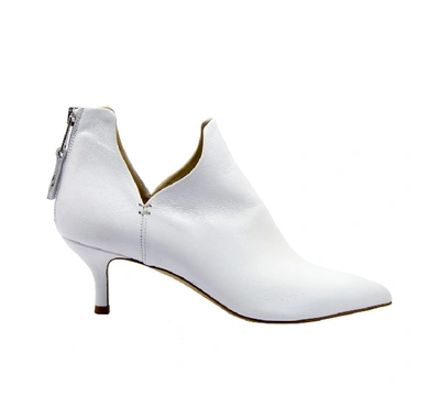 Shop Strategia White Leather Ankle Boots