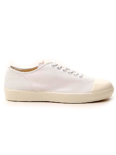 Shop Marni White Cotton Sneakers