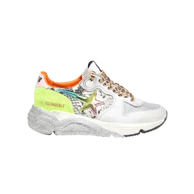 Shop Golden Goose Running Multicolor Leather Sneakers