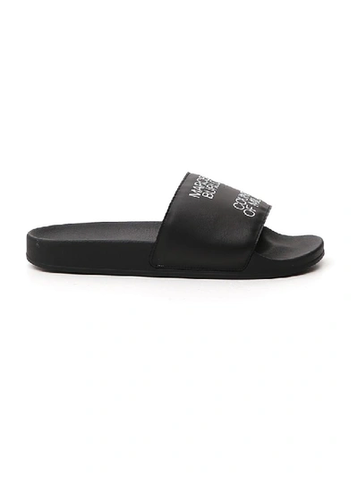 Shop Marcelo Burlon County Of Milan Black Plastic Sandals