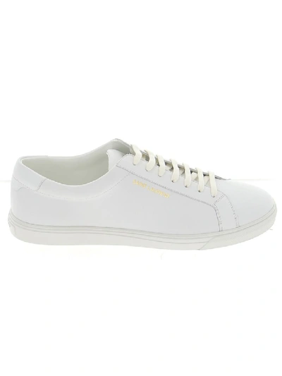Shop Saint Laurent Low-top White Leather Sneakers