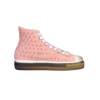 Gienchi Womens Pink Cotton Hi Top Sneakers | ModeSens