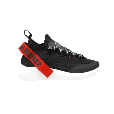 Shop Dsquared2 Black Synthetic Fibers Sneakers