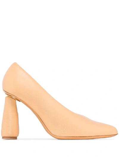 Shop Jacquemus Cone-heel 105 Mm Pumps In Orange