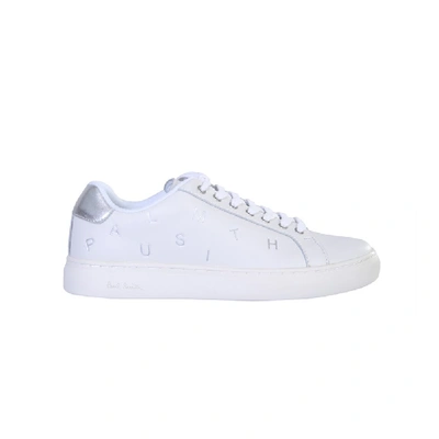 Shop Paul Smith Lapin White Leather Sneakers