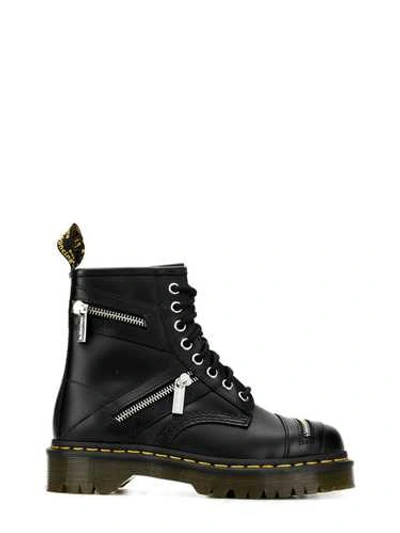 Shop Dr. Martens' Black Leather '1460 Bex Zip' Boots