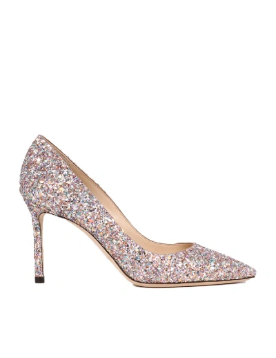 Shop Jimmy Choo Multicolor Glitter Pumps In Neutrals